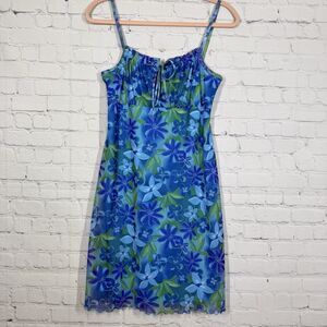 Vintage Y2K 90'S Milk Maid Mini Dress Women Size Medium Sheer Babydoll Cottage